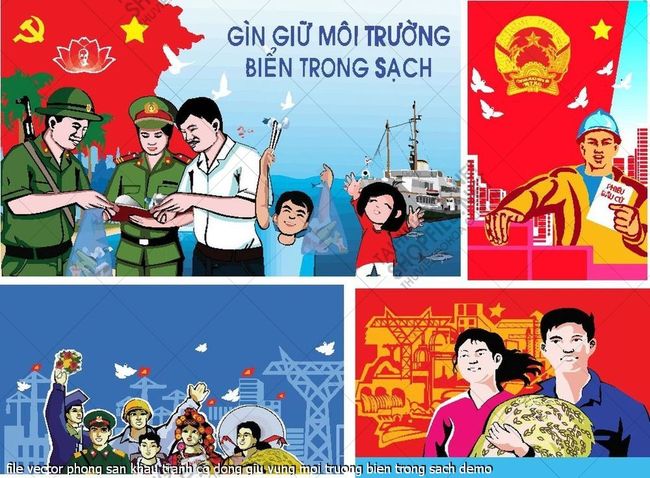 file vector phong san khau tranh co dong giu vung moi truong bien trong sach